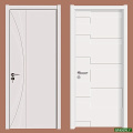 家の中の白い木製のドア