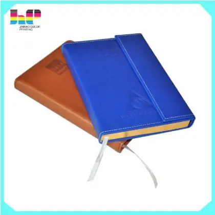 A5 hardcover Notebook With Elastic Band, Custom Full Colour leather notebook