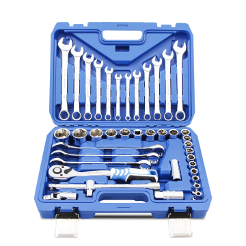 Professional 41pcs Bicycle Motorcycle Repair Tool Set with 72t Ratchet Wrench in Blue Box