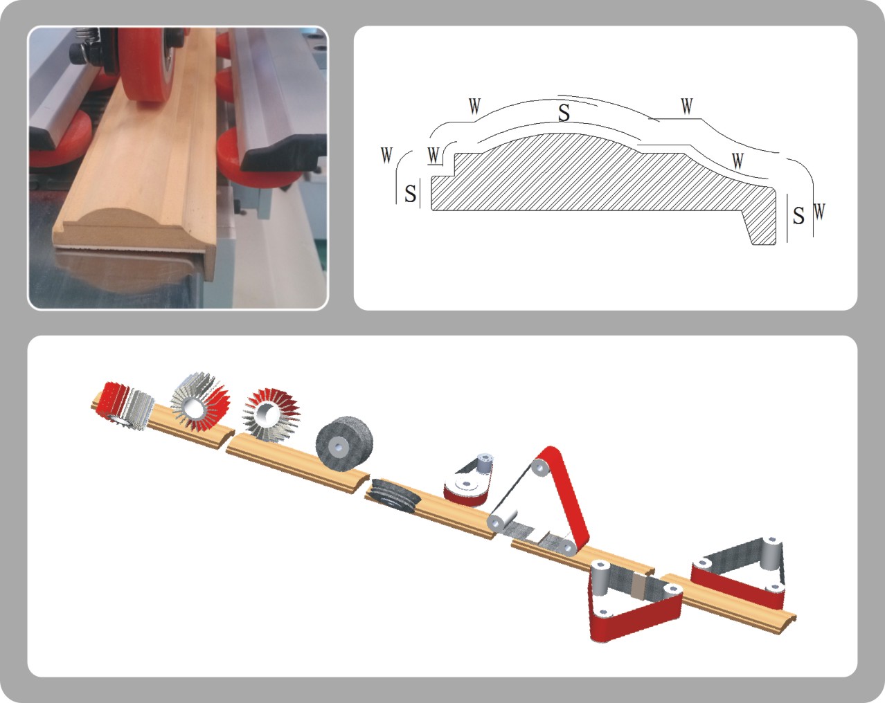Automatic Linear Sander Machine for Wood Moulding