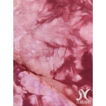 Rayon Stretch Fabric with Tie Dye