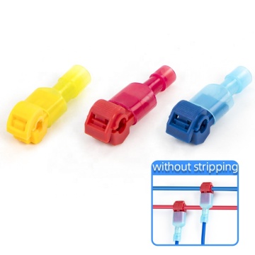 Electrical T-Tap Spade Connectors - Crimp Insulated Terminal Fast Cable Clamps