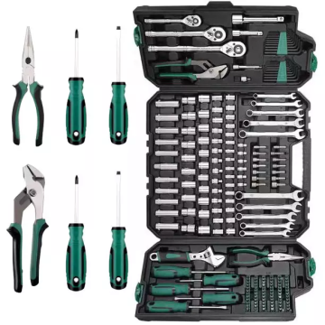 203pcs Combination Hand Tool Set: Heavy Duty Socket, Wrench Tools Box Set - Mechanic Tool Sets