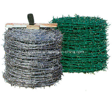 High Tensile Galvanized PVC Coated Barbed Iron Wire for Security