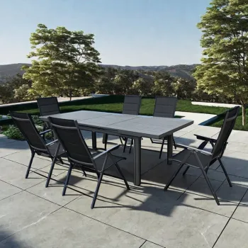 Outdoor Auto Aluminum Table Extension - Metal Outdoor Furniture