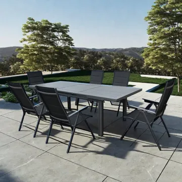Outdoor Auto Aluminum Table Extension - Metal Outdoor Furniture