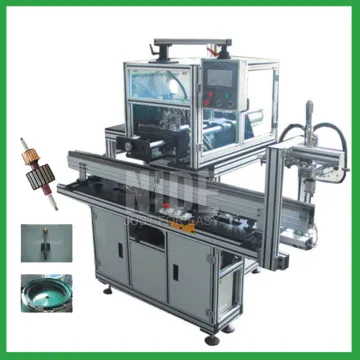 Automatic rotor commutator inserting machine