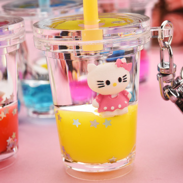 Kitty Cat Liquid Keychain