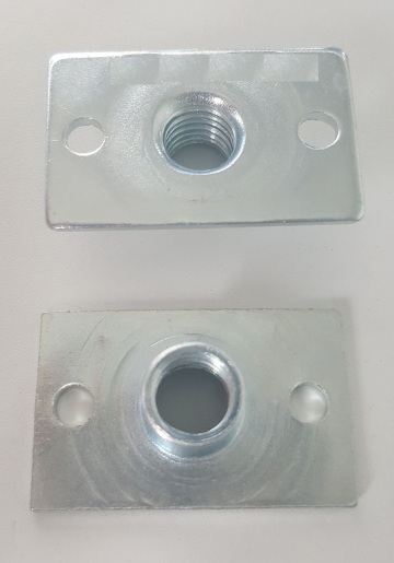 Carbon steel zinc plated square weld nuts