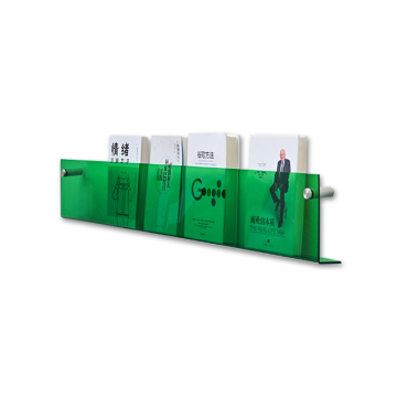 Green Acrylic Bookshelf: Minimalist Style Bookstore Decor and Wall Shelf