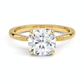 5CT Cushion Cut Lab Diamond Solitaire Entagent လက်စွပ်