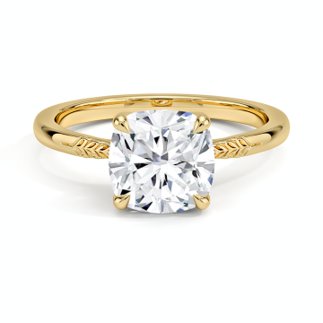 5CT Cushion Cut Lab Diamond Solitaire Entagent လက်စွပ်