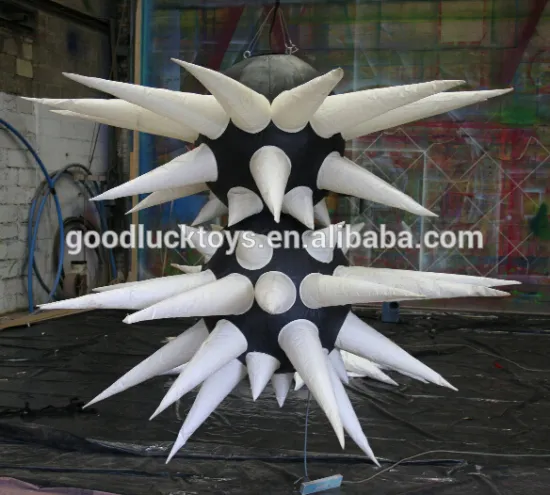 LED inflatable spiky ball for stage decoration
