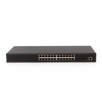 High-Performance Managed Switch: 24x 10/100/1000Base-T and 4x 10G Base-X SFP with VLAN Support for Monitoring