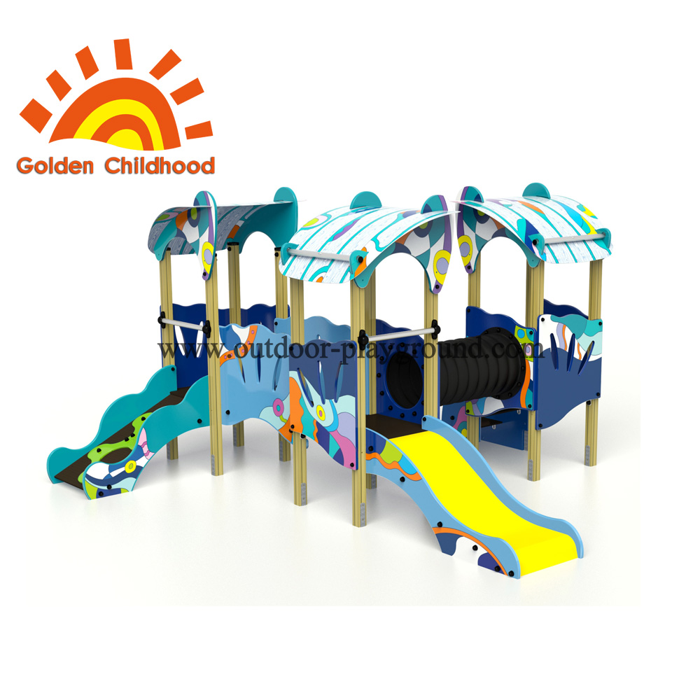 Colourful Tube Bridge Outdoor Playground Facility For Children