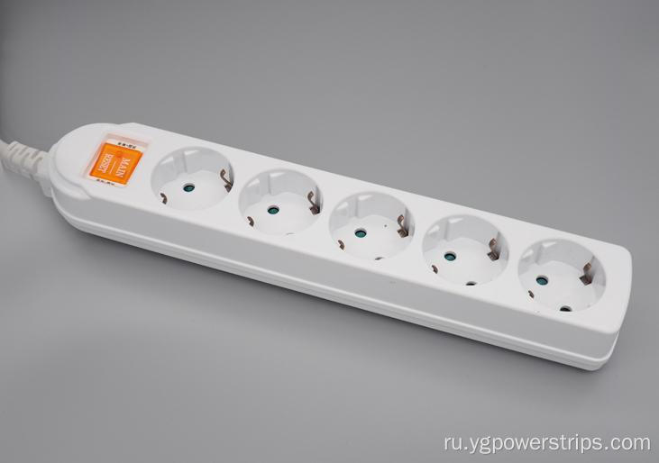 5-Outlet Eu/ с детской защитой стандартная силовая полоса