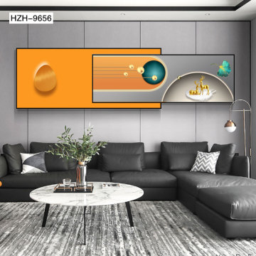 Luxury Golden Temple: 3D Wall Art with Abstract Crystal Porcelain Design