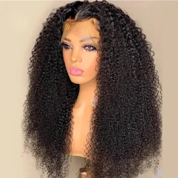 black women Indian Remy Hair Wig 13*4 frontal Wholesale Virgin Lace Closure afro Wig 13x4 lace frontal kinky curly wig