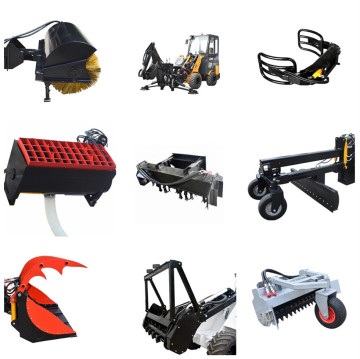 Various Ready-to-Ship Skid Steer Loader Attachments: Power Rakes, Stump Planers, Snow Blowers & Flail Mowers for Sale