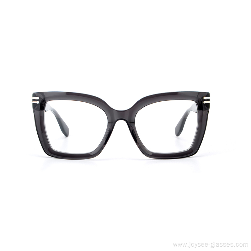 New Trendy Big Lenses Cat Eye Full Rim Acetate Optical Frames Glasses