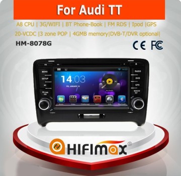 HIFIMAX Android 4.4.4 car dvd player for Audi TT (2006-2012)WITH Capacitive screen 1080P 8G ROM WIFI 3G INTERNET DVR