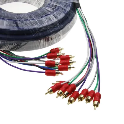 8 Male to 8 Male RCA Cable - Pro Audio Snake Cable for Home Audio