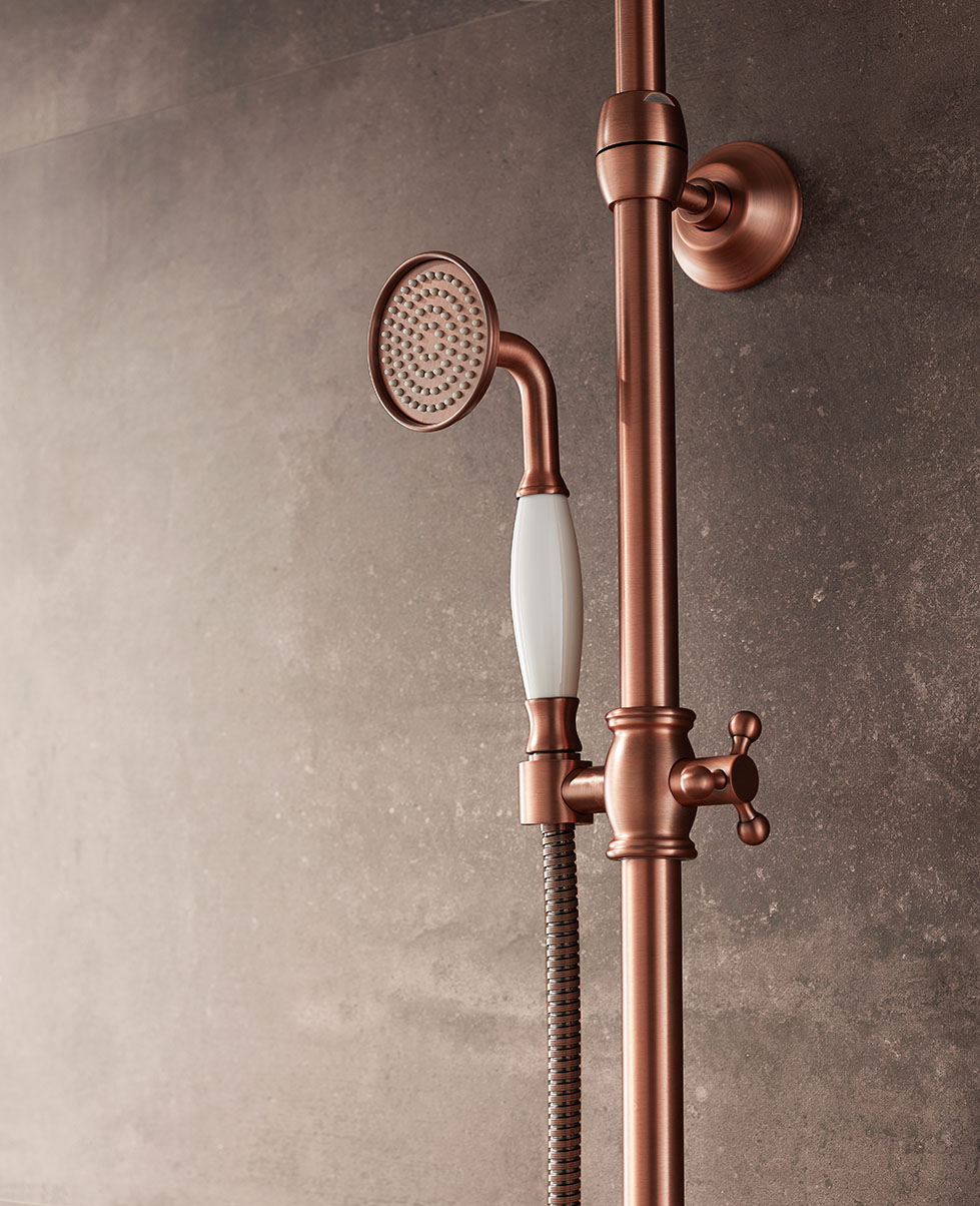 Shower faucet kit made of brass