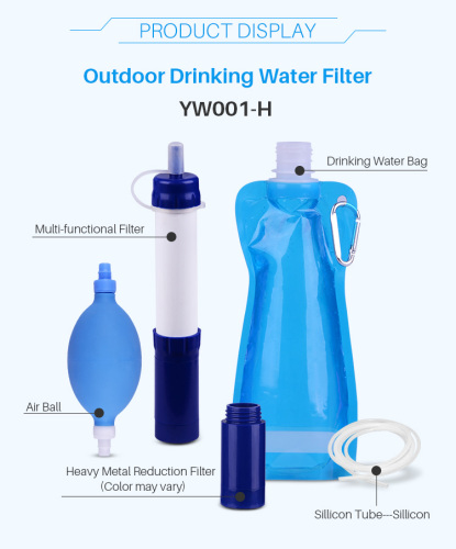 Filtro personale per l&#39;acqua per escursionismo in campeggio in caso di emergenza