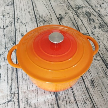 Enamel cast iron cookware pot