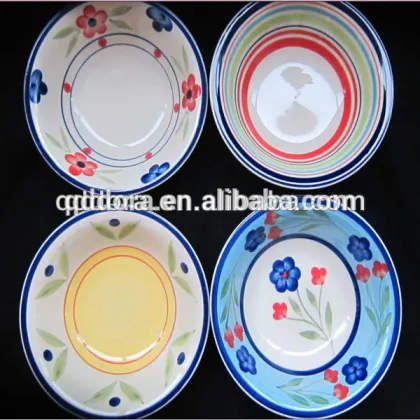 hand-painted ceramic bowl,stoneware hand painted bowl