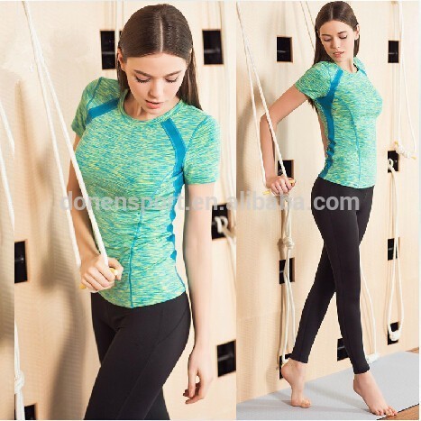 YOGA short sleeve for girl/sports run short sleeve for women/fitness