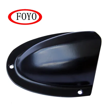 FOYO Marine Hardware Large Black Coated Marine Stainless Steel Midget Wire Vent Cover Clam Shell