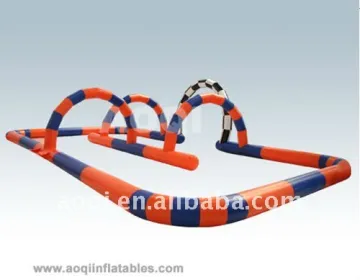 New Inflatable Kids Race Track heat resistant playground equipment