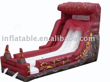 Inflatable lava slide
