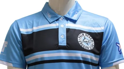 Custom Club Sublimated Cheap Blue Polo Shirts