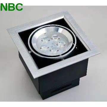 1 head  Silver 5w high quality  white LED Grille Light, LED lamp