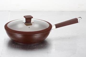 Very popular chocolate color forged aliminum wok pan / aluminum alloy