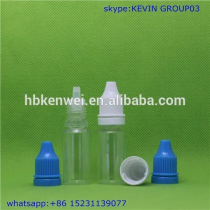 PET tamper proof dropper e-cig liquid bottles empty 10ml