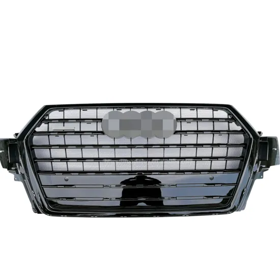 Black Front Bumper Hood Grille for Audi Q7 2016-2018 Facelift