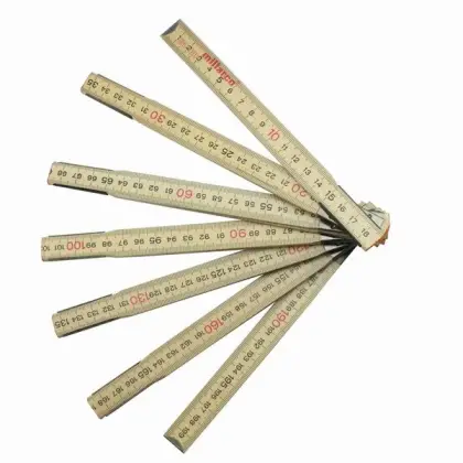 Generic Classical Wood Carpenter Folding Ruler - 2m (78.6 inches)