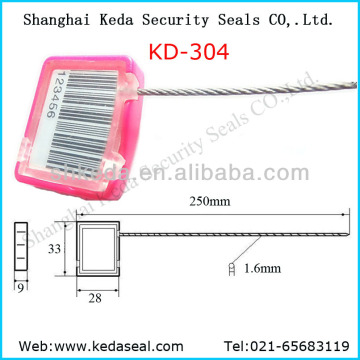 Pull tight truck cable seals coverd with plastic KD-304 barcode cable seals