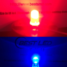 LED de color dual de 5 mm de alto brillo rojo azul