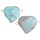 Amazonalite 25mm Faceted Heart Connector for Jewelry Making Stone Links with Double Loops