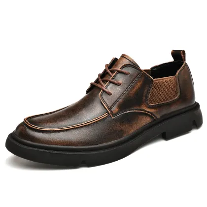In Stock Custom LOGO Genuine Leather Oxford Dress Shoes for Men