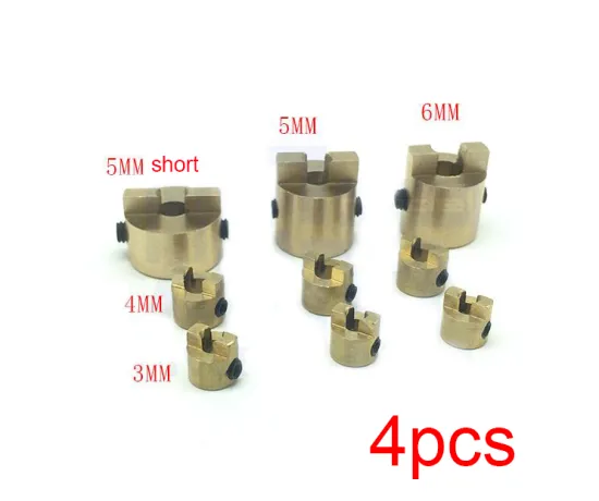 4 Pieces 3/4/5/6mm RC Boat Shaft Drive Dog Brass Propeller Crutch Fixing Mount Propeller Shaft Connectors For DIY RC Boat Model