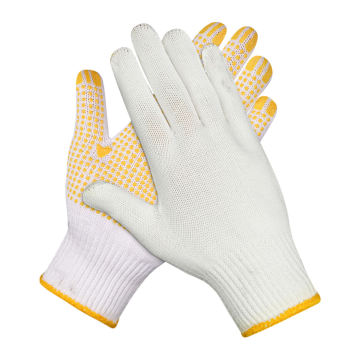 Cotton Blue Dotted Gloves - Anti-Slip Labor Protection Work Glove