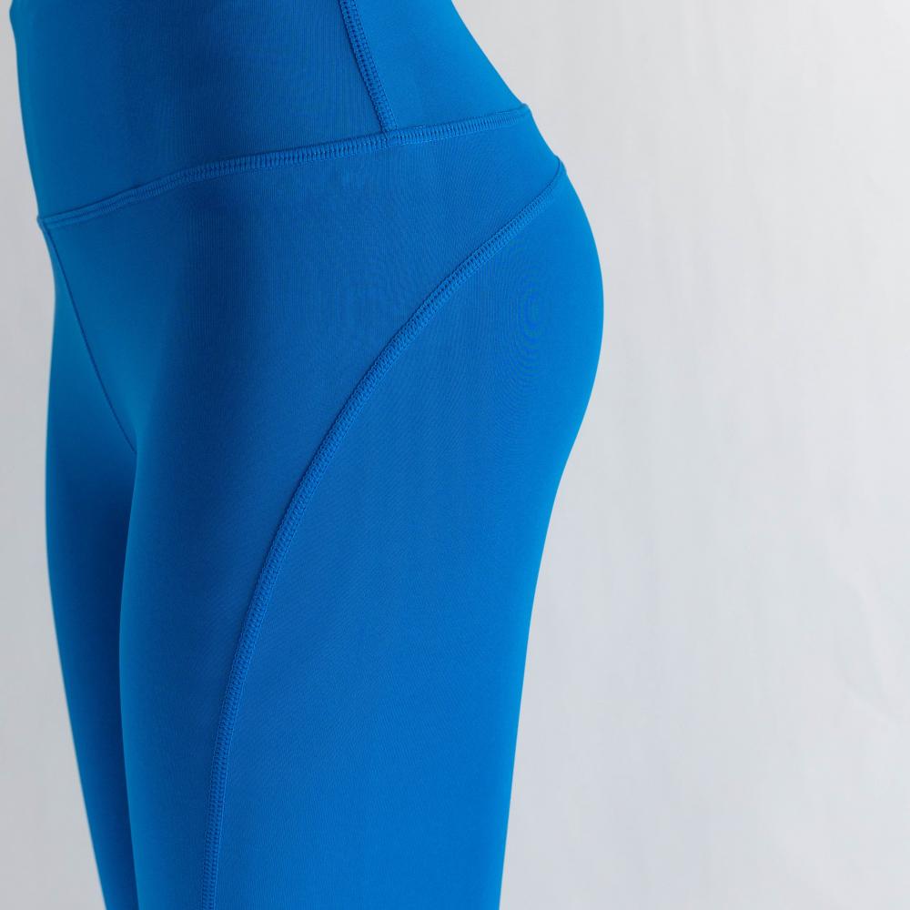 Damen Blue Knöchel Länge Yoga Pant