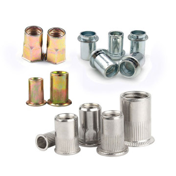 Custom Flat Head Hexagon Rivet Nut - Brass or Stainless Steel