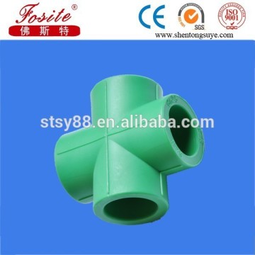 White PPR fitting/PPR equal cross/PPR pipe cross