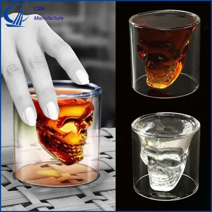 Crystal Skull Head Wine Vodka Shot Glass Drinking Ware New Cool Cup For Home Bar 75ml